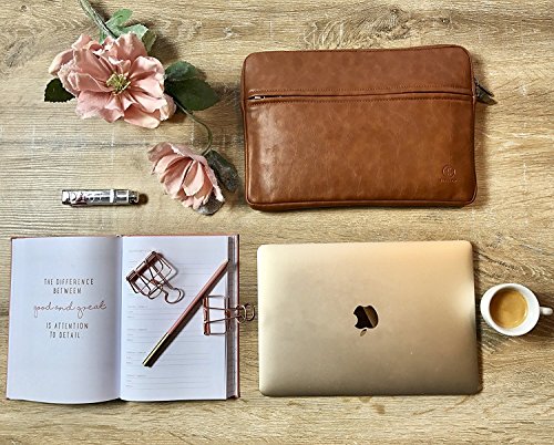 JUBELIST Business Sleeve Tasche H  lle passgenau f  r das Apple Macbook 12   Zoll     Case mit Extra Fach f  r Zubeh  r  schwarz 
