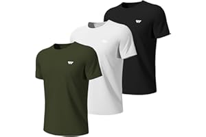 Lo.gas Maglietta Sportiva Uomo Manica Corta Asciugatura Rapida Traspirante per Palestra e Corsa 3/5 Pezzi