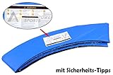 Trampolinzubehör Set für Trampolin 244cm – 6Stangen 305cm – 6Stangen 305cm – 8Stangen 366cm – 8Stangen beinhaltet: 180cm Höhe Ersatznetz Sicherheitsnetz Trampolinnetz + PVC – UV beständige Federabdeckung Randabdeckung (Blau/Grün/Pink) - 5