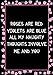 Produktbild Roses are Red Violets are Blue all my naughty thoughts involve Me and You: Notebook - Funny valentine's day gift for her - beautifully lined Journal