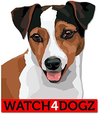 Jack Russell Terrier Dog Decal Sticker 10 x 11.5 cm Pack of 2