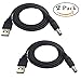 Produktbild Eleidgs 2 Stück 1m USB zu DC männlich 5,5 x 2,1mm Adapterkabel Stromkabel