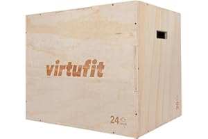 VirtuFit Boîte à lyo en bois 3 en 1 - Grande taille - 50 x 60 x 75 cm