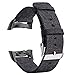 Produktbild TianranRT Gewebt Stoff Uhr Band für Samsung Gear S2 SM-R720/SM-R730 mit Adapter (Schwarz)