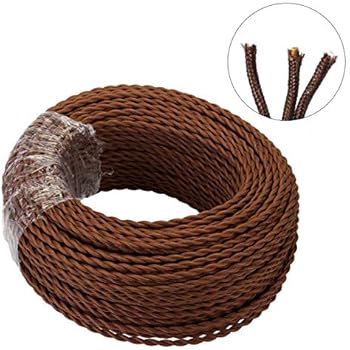 Cavo Elettrico Tessuto Marrone - Foto 4