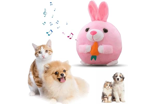 Matame Jouet Chien Interactif, 2025 Jouet pour Chien, Jouet de Balle Rebondissante pour Chiens, Balle Interactive pour Chien, Active Moving Pet Plush Toy, Jouet Amusant Parlant et répétitif (#03)