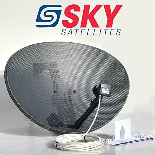 SSL Satellites 80CM Zone 2 Freesat HDR Satellite Dish DIY Self Installation Kit, Latest Dish with Quad LNB, 30 Meter RG6 White Coax Cable, All necessary Brackets, Bolts and SATELLITE FINDER