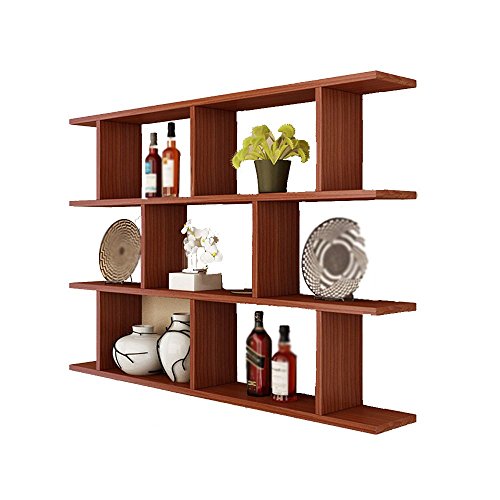 AOLI Librerie Librerie Scaffali di stoccaggio a parete Decorazione del Nord Europa Scaffale a parete Scaffali a muro da terra Scaffali Scaffali Varie misure Colori multipli Forte stabilità,Colore tea