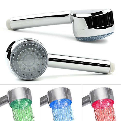 Premium LED Duschkopf Brause mit temperaturgesteuertem 3 Farben Wechsel und Warnfunktion - 2