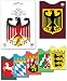 Produktbild Tobesaved 6 Stück RFID Schutzhüllen - 5 x Kreditkarte + 1 x Reisepass - Deutschland Länderwappen