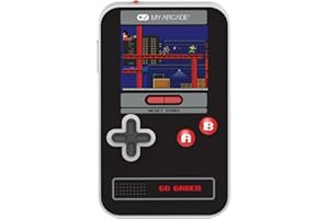 My Arcade Go Gamer Classic-RED: Przenośna elektroniczna konsola do gier z 300 grami, kolorowy ekran 6.3 cm dla całej rodziny (DGUN-3909)