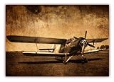 altes flugzeug cockpit kaufen 135 g/m² Bilderdruckpapier XXL Poster 100 x 70cm (S-813) altes Doppeldecker Flugzeug Antonov (Lieferung gerollt!)