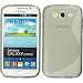 Produktbild PhoneNatic Case für Samsung Galaxy Grand Hülle Silikon grau S-Style Cover Galaxy Grand Tasche + 2 Schutzfolien