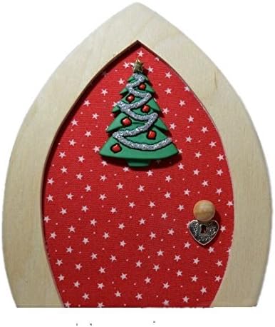 Red Star Christmas Elf Door - Christmas Tree Design