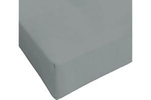 IL DOLCE STILE DELLA TUA CASA lenzuolo 100% cotone sotto con angoli elasticizzati matrimoniale o singolo tinta unita (matrimoniale, grigio chiaro)