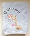 Personalised Baby Blanket. Luxurious wrap. Great Baby Gift. Choose from 6 Different Designs (Blue Giraffe)