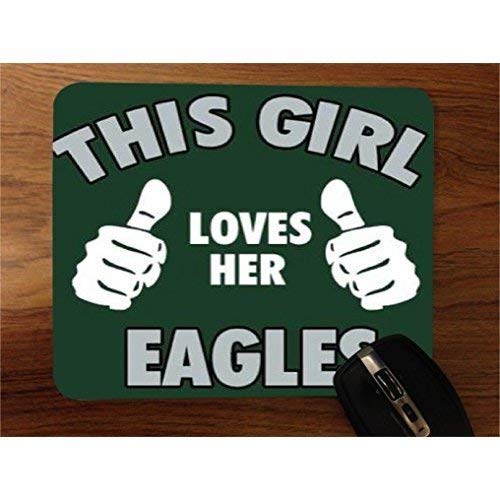 Preisvergleich Produktbild HYYCLS This Girl Loves Her Eagles Superbowl Desktop Office Silicone Mauspads by