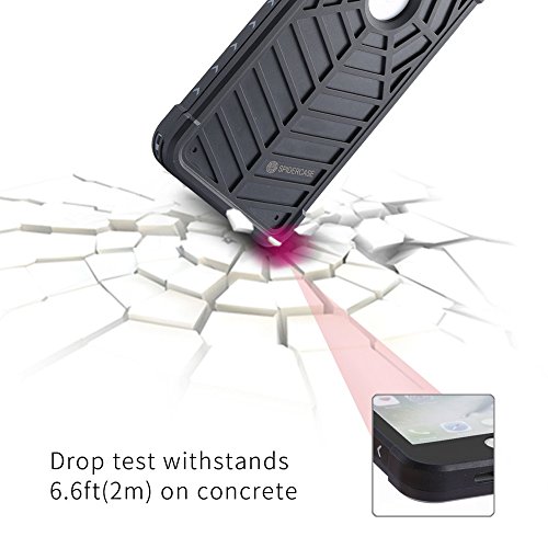 Cozime - Funda iPhone 6 Carcasa Impermeable Cubierta protectora Inteligente de PC Ultra Resistente a Ca  da  color negro