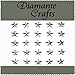 25 x 10mm Clear Diamante Stars Self Adhesive Rhinestone Body Vajazzle Gems - created exclusively for Diamante Crafts