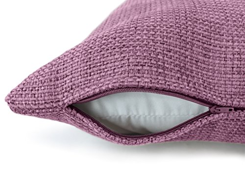 Doppelpack zum Sparpreis! 2 Kissenhüllen in Struktur-Optik – erhältlich in 23 modernen Farben und 3 verschiedenen Größen, 50 x 50 cm, altrosa - 3