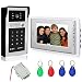 Produktbild 'amocam Video Intercom Doorbell Phone, 7 Video Doorphone System, Wired Video Door Phone Touch Alloy HD Camera, ID keyfobs Card 10/Passwort Keypad Unlocking Option for Villa House Office Apartment