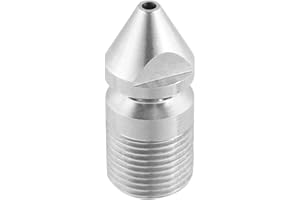 FAFEICY Ugello per Spurgo Filetto Maschio BSP 3/8" Ugello di Pulizia Fognatura in Acciaio Inossidabile SS304 Pressione Sturatubi per idropulitrice 250 bar