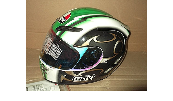 AGV STEALTH DRAGON E 2205 MULTI HELMET WHITE/GREEN/Rifle Rod - Size S :  Amazon.co.uk: Automotive