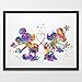 Produktbild Dignovel Studios N160 Aquarell-Kunstdruck von Micky und Minnie Maus, Disney-Kunstdruck, ungerahmt, für Kinder, für die Wand, als Raumdekoration, zum Aufhängen, als Hochzeitsgeschenkidee, als Geburtstagsgeschenkidee