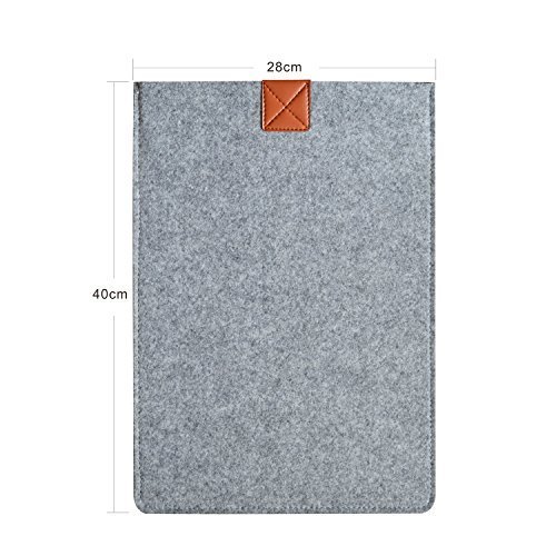 iProtect Schutzhülle MacBook Pro 15″ Zoll Filz Sleeve Hülle Laptop Tasche vertikal grau - 2