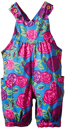 Kite Kids Baby-Girls Tea Rose Floral Dungarees, Multicoloured, 6-9 Months (Manufacturer Size:6-12 Months)