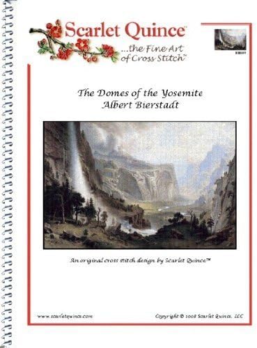 Scarlet Quince BIE007 The Domes of the Yosemite by Albert Bierstadt Counted Cross Stitch Chart, Regular Size Symbols by Scarlet Quince