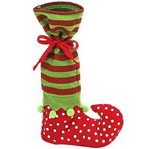 Weihnachtselfe Candy Bag Weihnachtsmann candy Socken Elf Flaschen Tasche Weinflasche Bezüge