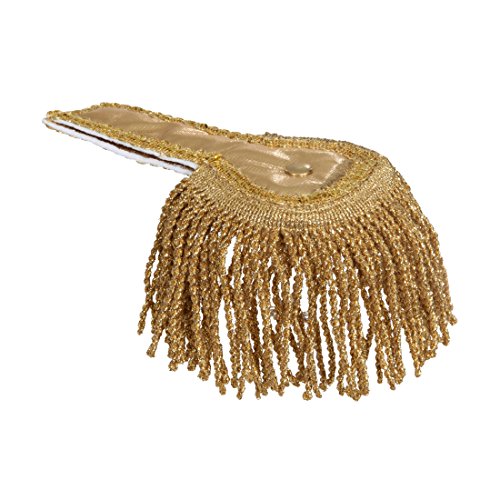 Amakando Uniform Schulterklappen Kapitän Schulterstücken Gold Fransen Schulterstücke Edle Epauletten Karnevalskostüme Accessoires Militär Kostüm Schmuck Offizier Schulter Rangabzeichen