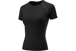 Rapbin T Shirt Damen Sport Top Gym Oberteil Yoga Rundhals Leicht Atmungsaktiv Sportshirt Workout Running Funktionsshirt Sommer Fitness Laufshirt