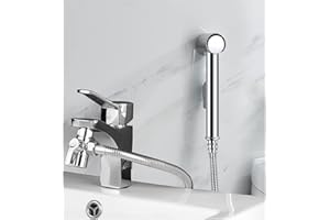 MILIWAN Kit Douchette WC - Douchette Toilette WC Douchette WC Kit Complet avec Bidet 1 Douchette pour évier, 1 Inverseur de Robinet et 1 Tuyau de Douche de 1,5 m pour les soins de