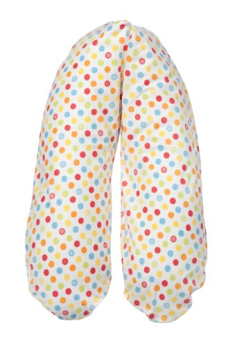 Flexofill 2008-2-536 Midi - Cubierta para una cojín de lactancia (170 x 34 cm), diseño de lunares, multicolor