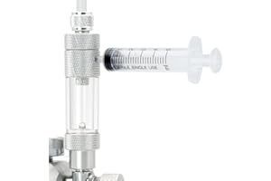 LINLAN Facile Riempimento d'Acqua Contabolle di CO2 con Valvola di Ritegno e Aggiunta d'Acqua per Regolatore di CO2 per Acquario Piantumato (Connessione Filettata)