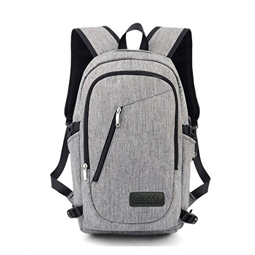 TREKOO Herren Damen Laptop Rucksack Backpack Schulrucksack f  r bis zu 15 6 zoll Laptop Notebook Computer Arbeit Campus Studenten Outdoor Reisen Wande