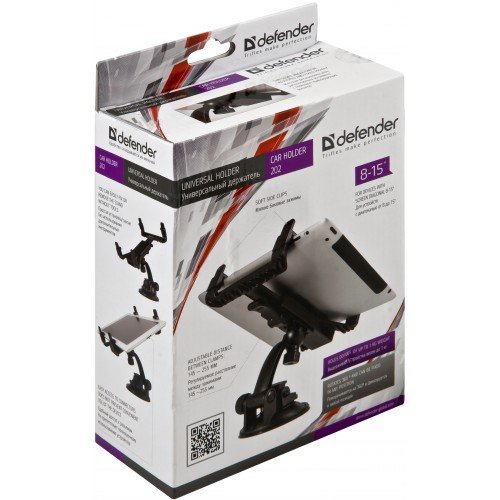 Defender Car holder 202 Autohalter 20,3 cm (8 Zoll) bis 38,1 cm (15 Zoll) für Tablet schwarz - 2