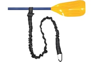 GXGM 1 Pezzi Nero Guinzaglio per pagaia sup, Guinzaglio per pagaia per Kayak, 1m Estensibile Kayak Paddle Leash per Canoa, Barca, Kayak