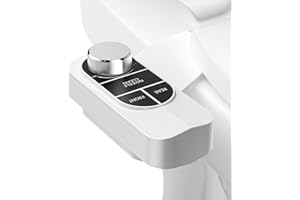 SAMODRA Bidet non électrique - Toilette WC Bidet Japonaise Bdouble Buse auto-Nettoyante (Lavage Frontal et Arrière) Pression d'eau Réglable Indépendante