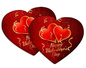 DreamVio Love Heart Shaped Velvet Cushion/Pillow/Plush for Gifting on Birthdays,Anniversaries, Valentine Day Color - Multi (Size- 15x17 inch) Pack of 2 Shape 33