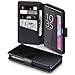 Produktbild Sony Xperia X Case, Terrapin [ECHT LEDER] Brieftasche Case Hülle mit Kartenfächer und Bargeld für Sony Xperia X Hülle Schwarz