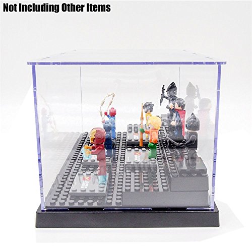 MIMIEYES-Custodia-scatola-per-esposizioni-in-acrilico-dimensione-254-cm-x-1448-x-134-cm-a-prova-di-polvere-adatta-per-contenere-le-minifigure-LEGO-colore-della-base-nero