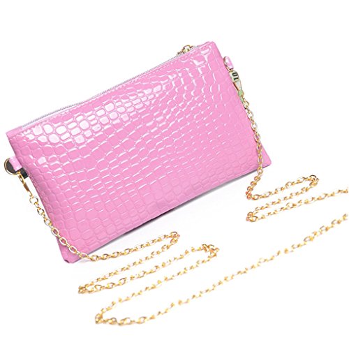 Preisvergleich Produktbild Xjp Frauen Leder Crossbody Tasche Schultertasche Geldbörse (Lila)