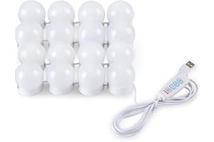 Layhou LED Vanity Mirror Dimmable Makeup Mirror Lights with 3 Color Temperatures and 10 Brightness Levels - Fill Light USB Plug and Play