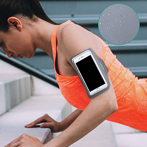 AUKEY Sportarmband Hülle iPhone 7 Schweißfest mit Schlüsselhalter für Laufen , Wandern , Rad Fahren , Gymnastik Fitness Armband für iPhone 6 / 6S , Samsung , HTC und andere Phones unter 5 Zoll ( Orange ) - 6