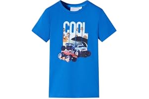 vidaXL T-shirt för barn blå 104