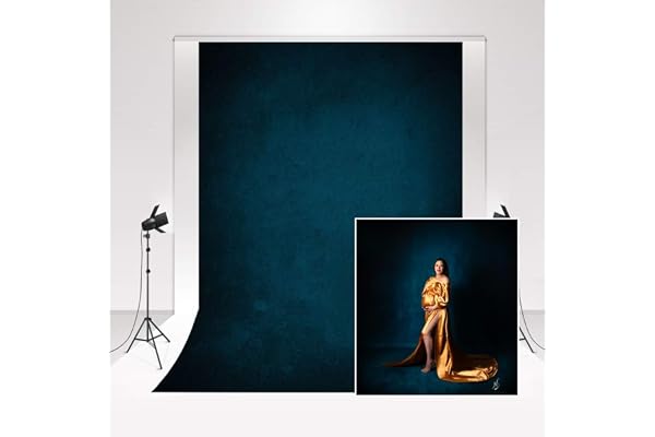 Kate Photo Studio Toile de Fond Classique Bleu 2x3m Bleu Marine Photographie Toile de Fond Robe de Soirée Photo Shooting Velours Texture Portrait Props Magazine Tir Décoration
