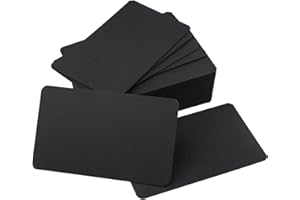 GZQINGYONG 100 Piezas Negro Tarjetas de Papel Kraft,Fichas,de Papel,de Visita,Tarjetas de Aprendizaje,de Memoria,de Estudio,de Mensaje-54 x 88 mm